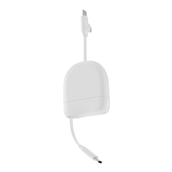 [Кабель Xoopar ICE-R с ретрактором 2 в 1, разъёмы USB-C и Lightning, 60 Вт]