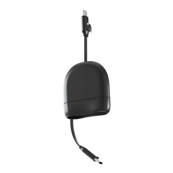 [Кабель Xoopar ICE-R с ретрактором 2 в 1, разъёмы USB-C и Lightning, 60 Вт]