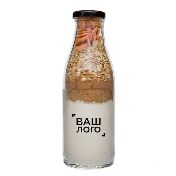 [Смесь для выпечки, овсяное печенье с какао и апельсиновым шоколадом "Bambingo", 500 мл, (с этикеткой (белый)]