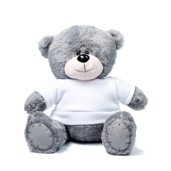 [Мишка серый "Ted" в свитшоте (белый)]