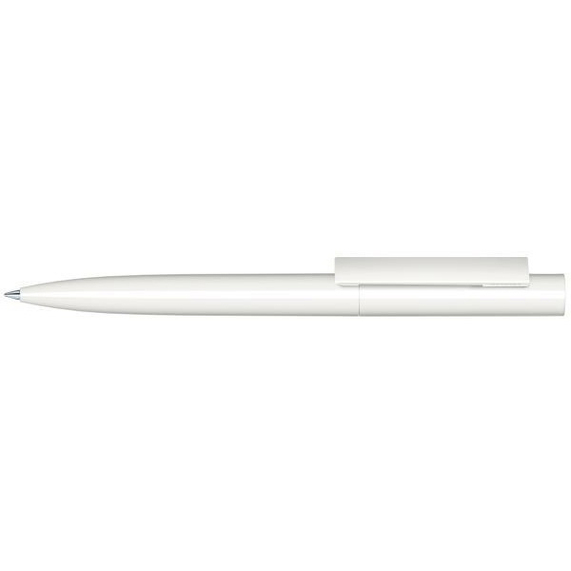 [Шариковая ручка Senator с поворотным механизмом "Headliner Polished  Basic" (белый/белый)]