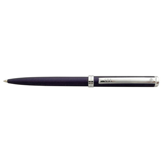 [Шариковая авторучка в металлическом корпусе из латуни "DELGADO METALLIC BLUE FINISH" CBS (синий/серебристый)]