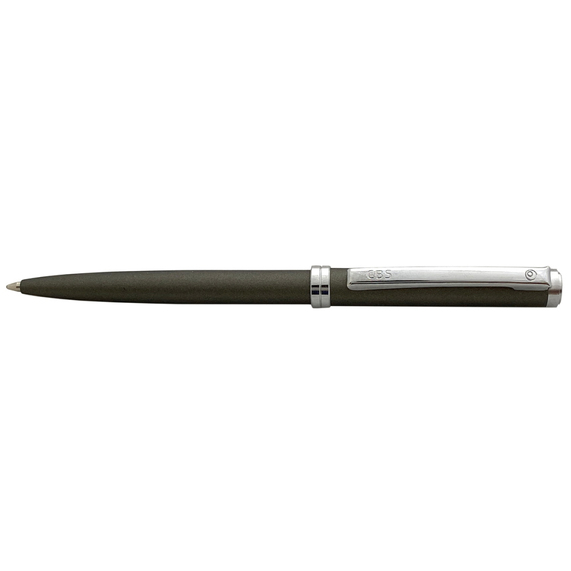 [Шариковая авторучка в металлическом корпусе из латуни "DELGADO METALLIC GREY FINISH" CBS (антрацит/серебристый)]